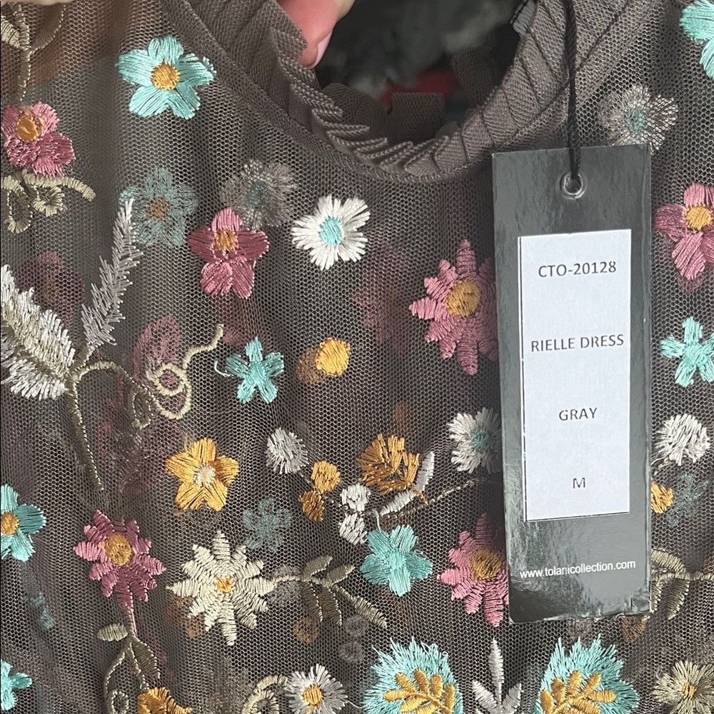 Sundance Fabled Dreams Floral Midi Dress in Gray - Picture 3 of 3